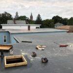 Two recently completed flat-roof replacements in Woonsocket, RI